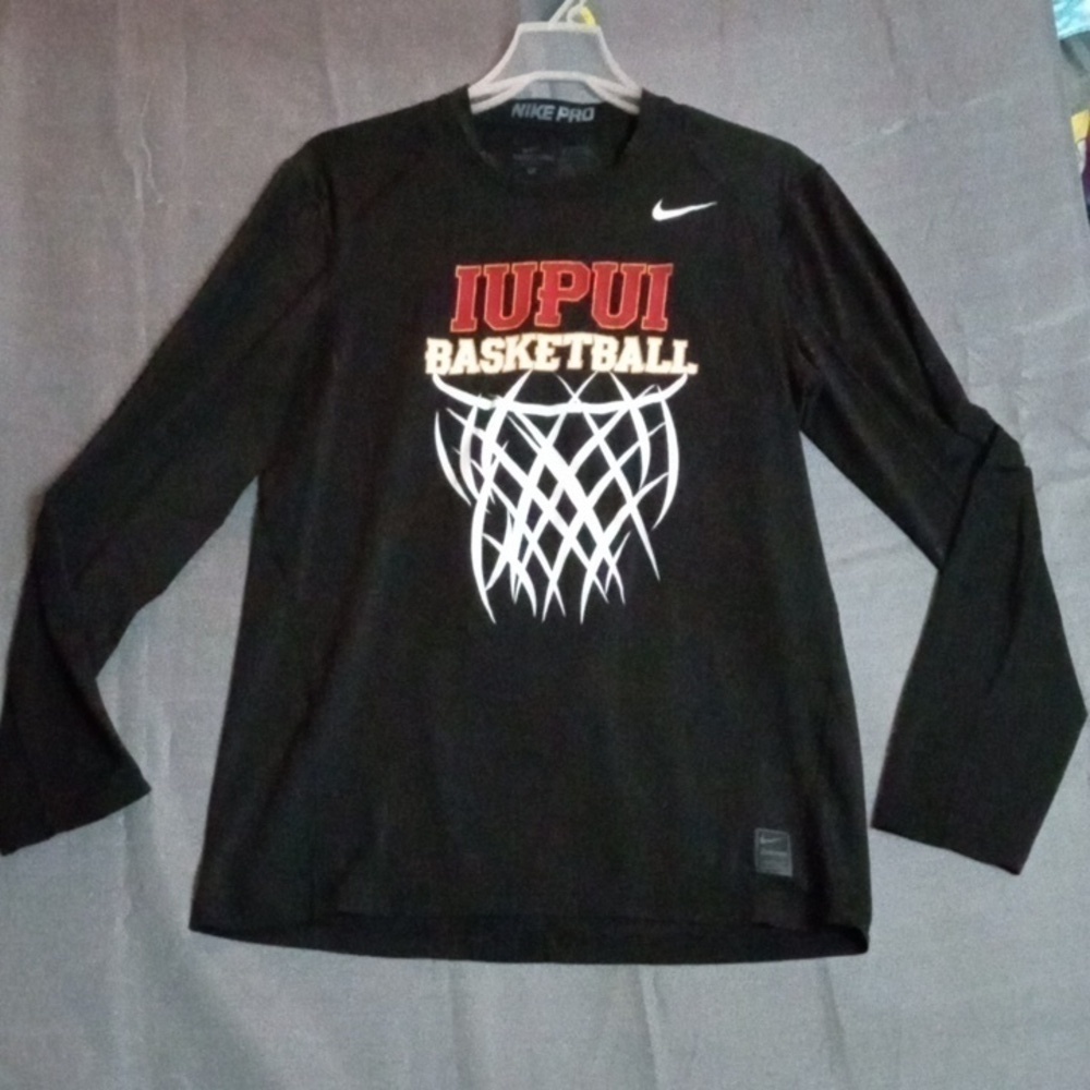 Nike Pro Dri Fit long sleeve Fitted top Size M Black Pre-owned